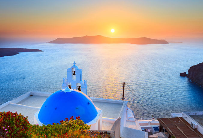 pôr do sol santorini