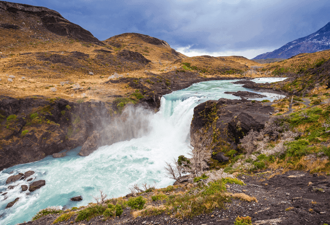 salto grande cachoeira parque nacional torres del paine chile