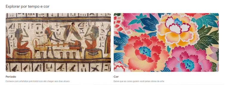 museus virtuais google arts and culture explorar cores