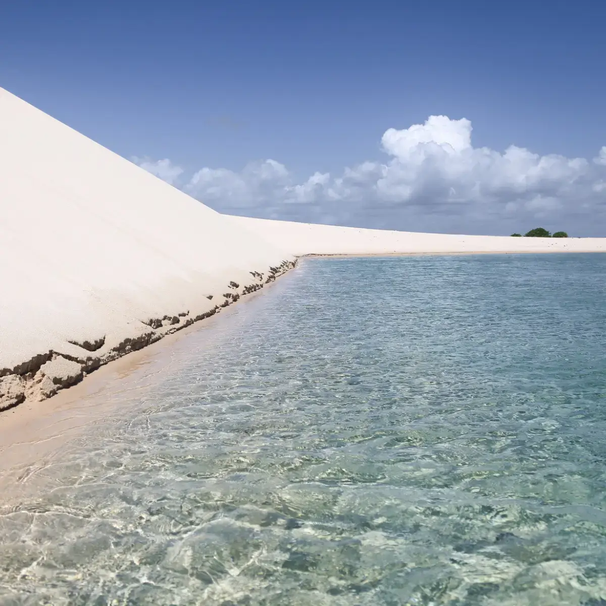 Águas límpidas da Lagoa Azul, um cartão-postal dos Lençóis Maranhenses