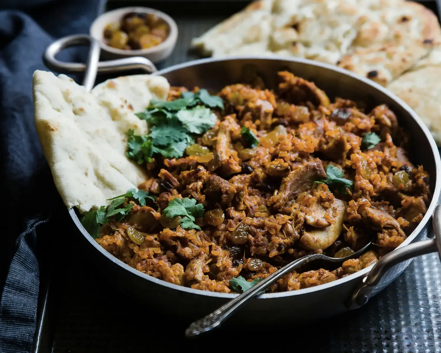  Arroz biryani, prato tradicional da culinária indiana e paquistanesa